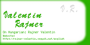 valentin rajner business card